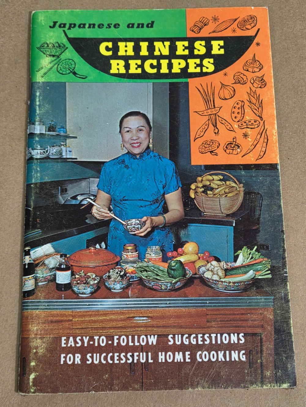 Vintage 1971 Japanese & Chinese Recipes Cookbook - Tongg Publishing Hawaiiana